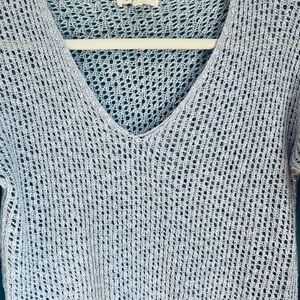 Lavender Knit V-Neck Sweater